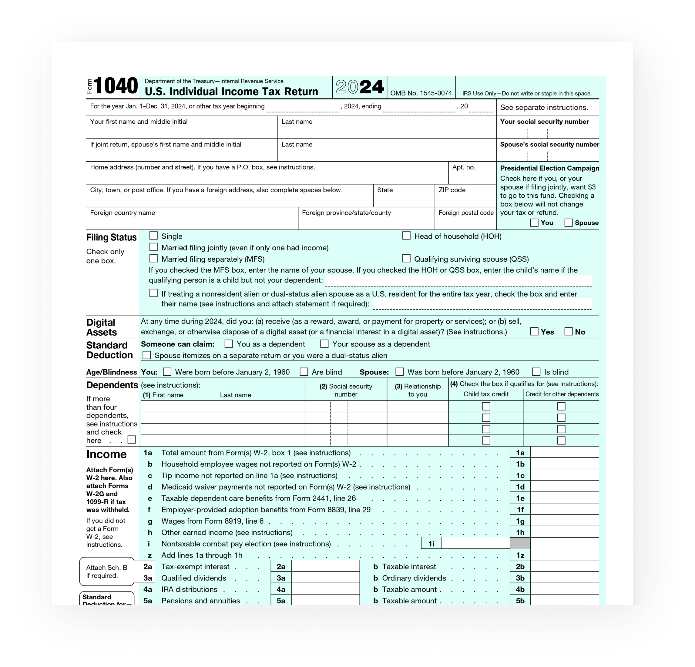 Irs Form 1040 Printable Leona J Kost Irs Form 1040 Printable Leona J Kost